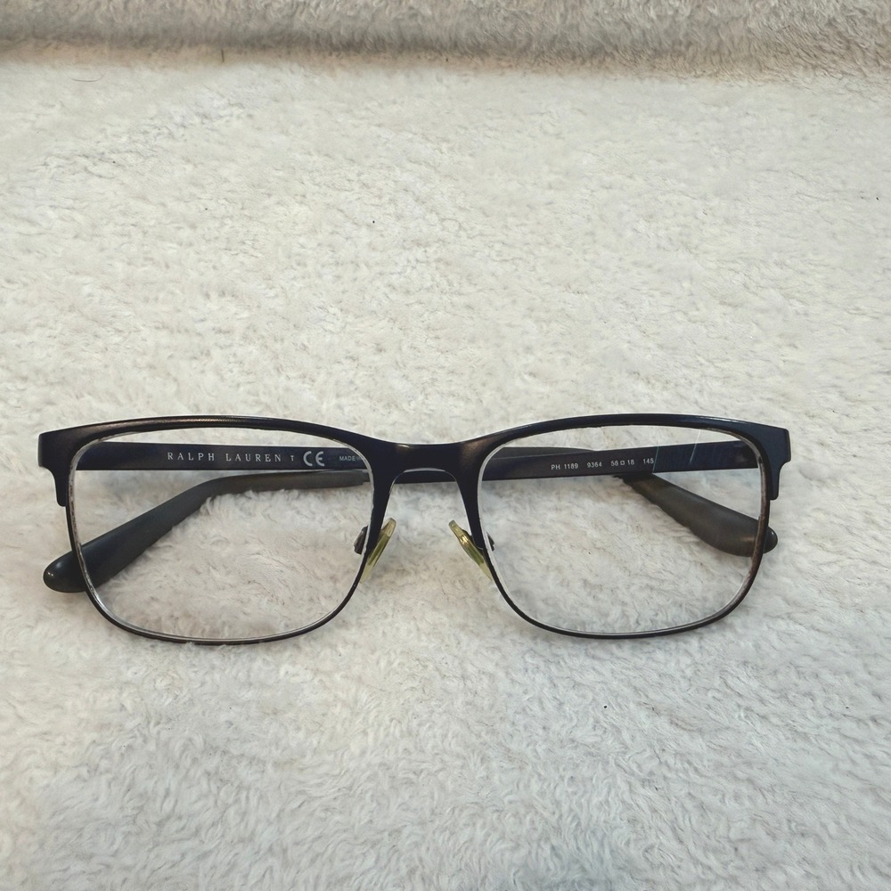 Polo Ralph Lauren PH 1189 9364 Matte Navy Blue Rectangular Eyeglasses 56-18-145